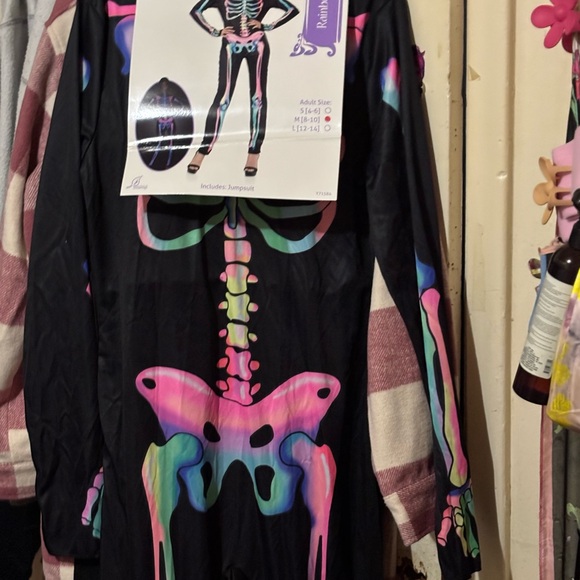 Brand new size medium adult, rainbow, skeleton, black responsive - Picture 2 of 7